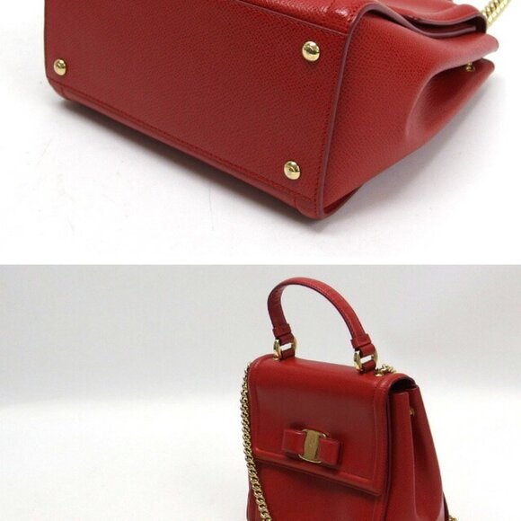 SALVATORE FERRAGAMO Red Shoulder Bag - Picture 3 of 10